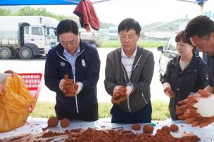 광적청년회 EM 흙공 던지기 준비 의 사진